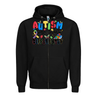 Black autism seeing the world differently Zipper Hoodie - MaliasSmallBusiness