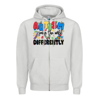 Dove Grey autism seeing the world differently Zipper Hoodie - MaliasSmallBusiness