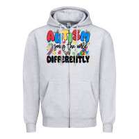 Autism Seeing The World Differently Zipper Hoodie | Teevron