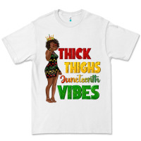 White thick thighs juneteenth vibes with afro black woma Premium Tee - texasbilliewilder