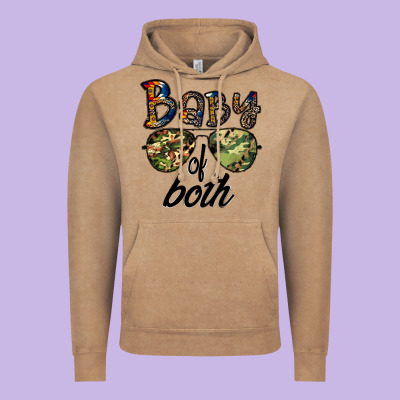 Baby Of Both Vintage Hoodie Designed By Cowhidedigitalart
