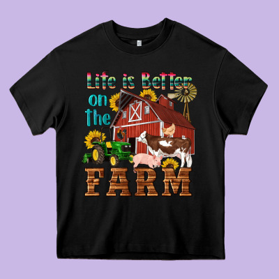 Western Life Is Better On The Farm Heavy Core Tee Designed By Artiststas