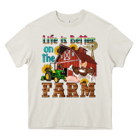 Cream western life is better on the farm Heavy Core Tee - Artiststas