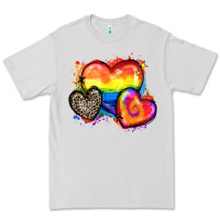 Dove Grey pride hearts Premium Tee - Zillion Design Studio