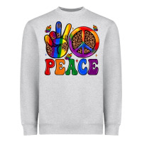 Heather Grey peace Heavyweight Sweatshirt - JahusDesignShop