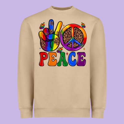 Peace Heavyweight Sweatshirt Designed By Jahusdesignshop