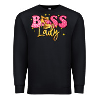 Black boss lady Premium Sweatshirt - LillyAllenDesigns