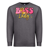 Charcoal Heather boss lady Premium Sweatshirt - LillyAllenDesigns