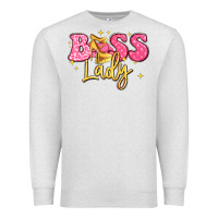 Oatmeal Heather boss lady Premium Sweatshirt - LillyAllenDesigns