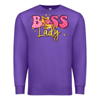 Purple boss lady Premium Sweatshirt - LillyAllenDesigns