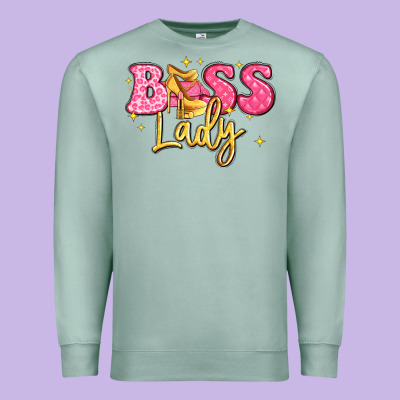 Boss Lady Premium Sweatshirt Designed By Lillyallendesigns