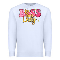 White boss lady Premium Sweatshirt - LillyAllenDesigns
