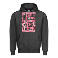 Charcoal Heather it's me hi i'm the birthday girl it's me Zipper Hoodie - MaliasSmallBusiness