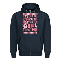Navy it's me hi i'm the birthday girl it's me Zipper Hoodie - MaliasSmallBusiness