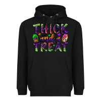 Black thick and a treat Heavyweight Hoodie - BundleAndBundleShop