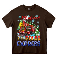 Chocolate Brown all aboard the polar express Heavy Core Tee - Zillion Design Studio