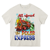 Cream all aboard the polar express Heavy Core Tee - Zillion Design Studio