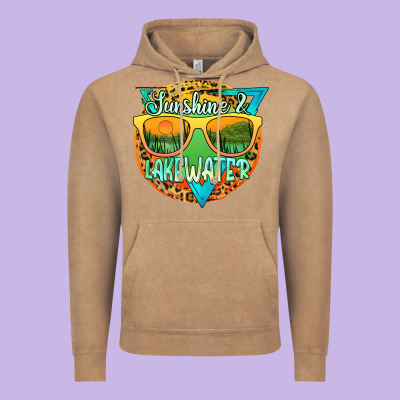 Sunshine & Lakewater Vintage Hoodie Designed By Jahusdesignshop