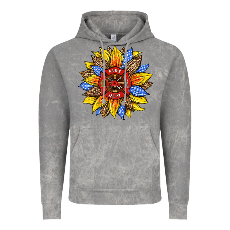 Firefighter Sunflower Vintage Hoodie by HRA Design Shop | Teevron
