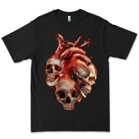 Black Heart Skulls Premium Tee - RanaPortraitStore