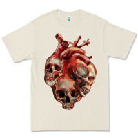Bone Heart Skulls Premium Tee - RanaPortraitStore