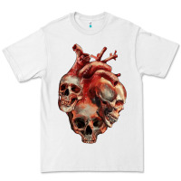 White Heart Skulls Premium Tee - RanaPortraitStore