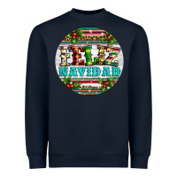Navy Christmas feliz navidad Heavyweight Sweatshirt - Artiststas