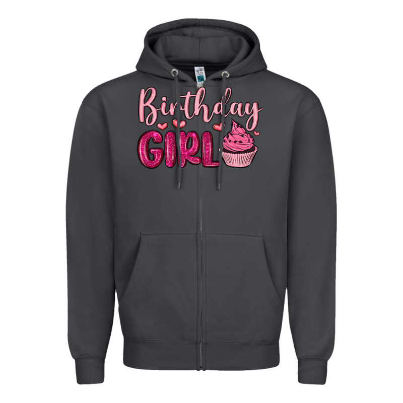 Birthday Girl Cupcake Zipper Hoodie by MaliasSmallBusiness | Teevron