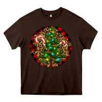 Chocolate Brown Christmas Tree Heavy Core Tee - RanaPortraitStore