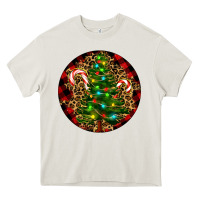 Cream Christmas Tree Heavy Core Tee - RanaPortraitStore