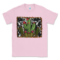Bubblegum Pink aztec cowhide cacti Classic Tee - RanaPortraitStore
