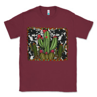 Burgundy aztec cowhide cacti Classic Tee - RanaPortraitStore