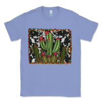 Colony Blue aztec cowhide cacti Classic Tee - RanaPortraitStore