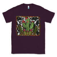 Plum aztec cowhide cacti Classic Tee - RanaPortraitStore