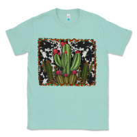 Seafoam aztec cowhide cacti Classic Tee - RanaPortraitStore