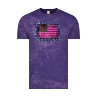Cloud Purple Old Leopard American Flag Vintage Tee - Bettercallsaul