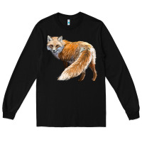 Black Red Fox Long Sleeve Tee - LillyAllenDesigns