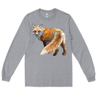 Heather Grey Red Fox Long Sleeve Tee - LillyAllenDesigns