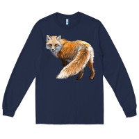 Navy Red Fox Long Sleeve Tee - LillyAllenDesigns
