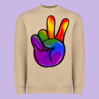 Pride Peace Hand Heavyweight Sweatshirt Designed By Jahusdesignshop