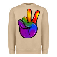 Mushroom pride peace hand Heavyweight Sweatshirt - JahusDesignShop