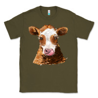 Army Green guernsey cow Classic Tee - AdoDesignShop