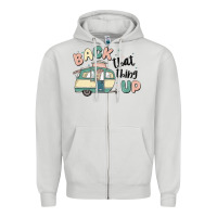 Dove Grey back that thing up Zipper Hoodie - MaliasSmallBusiness