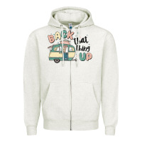 Oatmeal Heather back that thing up Zipper Hoodie - MaliasSmallBusiness