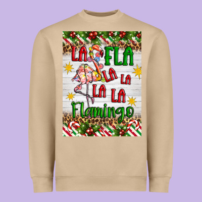 Christmas Fla La La La La La Flamingo Air Freshener Heavyweight Sweatshirt Designed By Artiststas