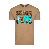 Vintage Coffee soldier  life Vintage Tee - AdoDesignShop