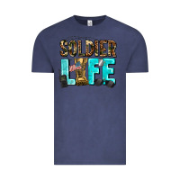 Vintage Denim soldier  life Vintage Tee - AdoDesignShop