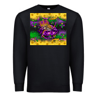 Black mardi gras lips Premium Sweatshirt - LillyAllenDesigns