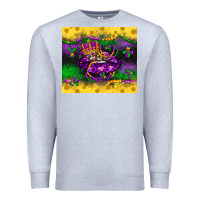 Heather Grey mardi gras lips Premium Sweatshirt - LillyAllenDesigns