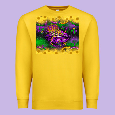 Mardi Gras Lips Premium Sweatshirt Designed By Lillyallendesigns